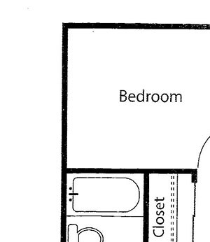 Three bedroom floor plan